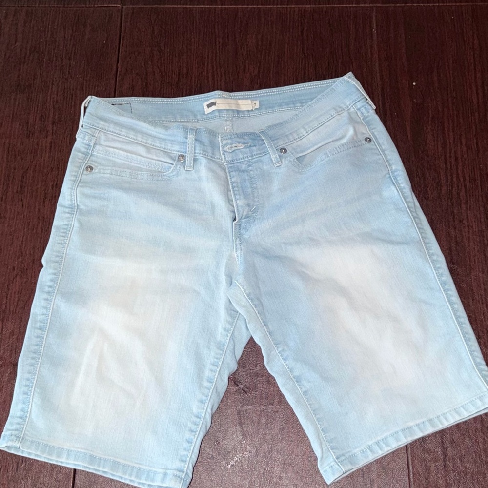 Levi's Light Blue Jean Shorts